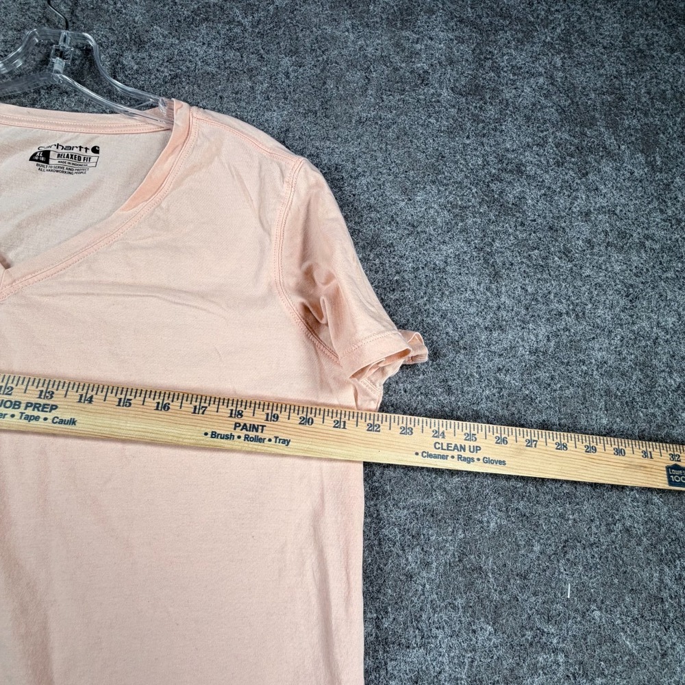 Carhartt Relaxed Fit T-Shirt Womens XL Rose Pink Lightweight Short-Sleeve V-neck - Picture 14 of 16